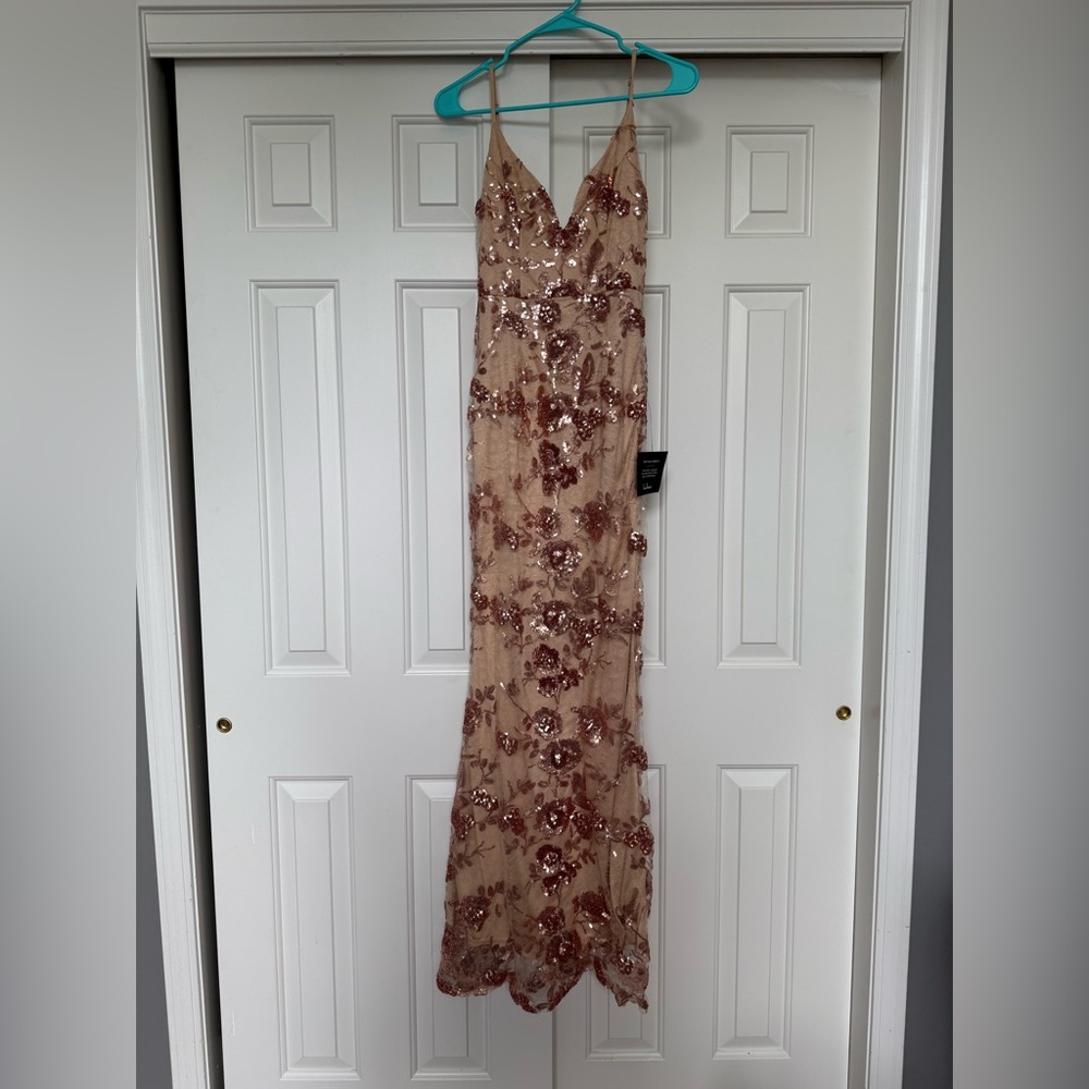 Lulu's Nude Elegant Dress